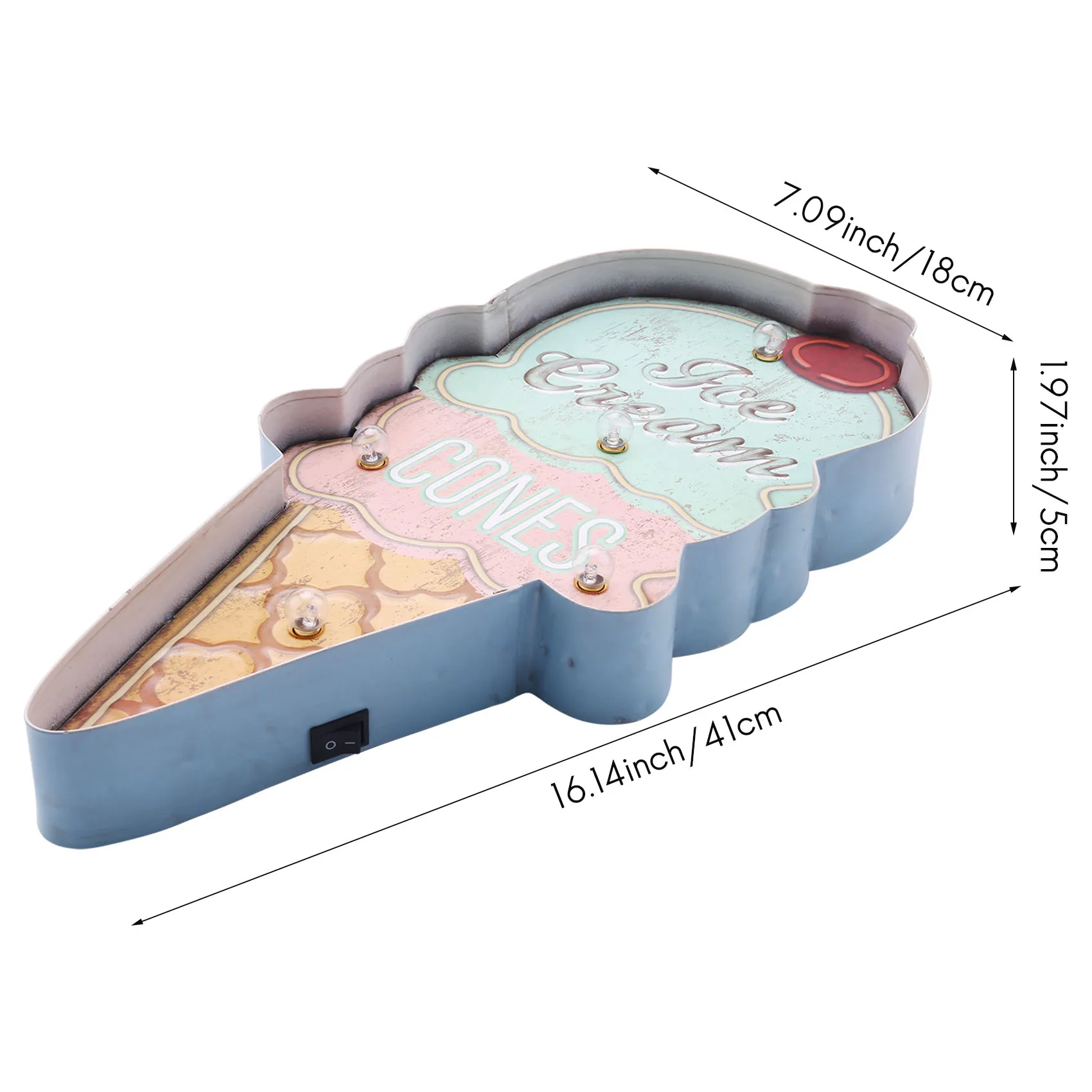 Знаки для мороженого винтажная декоративная неоновая плитка кафе и магазина