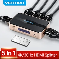 Vention HDMI Splitter out 4K 30Hz HDMI 5x1 3x1 Adapter for XBOX 360 Box Switch PS5 PS4 out HDMI 1 4 Switcher