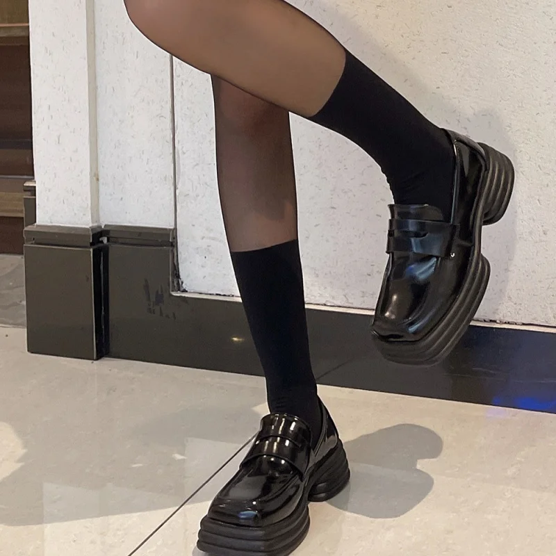 22 Spring and Summer Ins Black Silk Stitching Sexy JK Pantyhose Velvet Fake Calf Milk White Fake Thigh High Stockings for Women