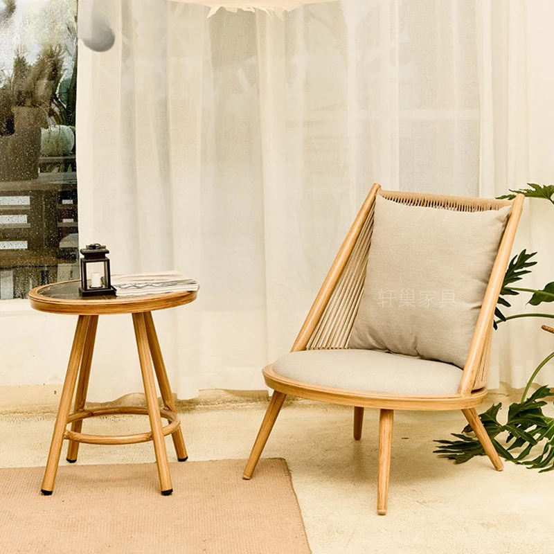 

Aoliviya Sh New Wholesale Small Tables and Chairs Internet Celebrity Light Luxury Small Apartment Tea Table Simple Style Rattan