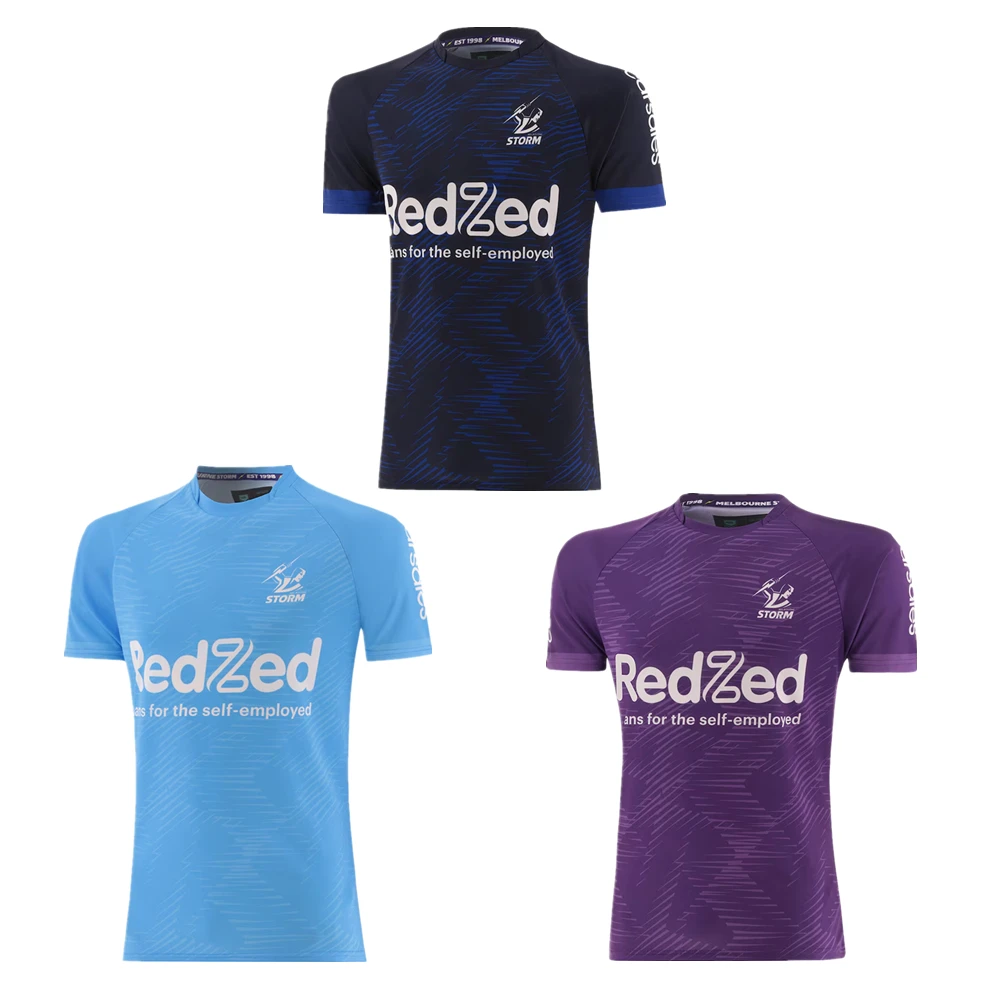 Melbourne STORM 2025 тренировочная одежда трикотаж для регби рубашка Australia Storm жилет