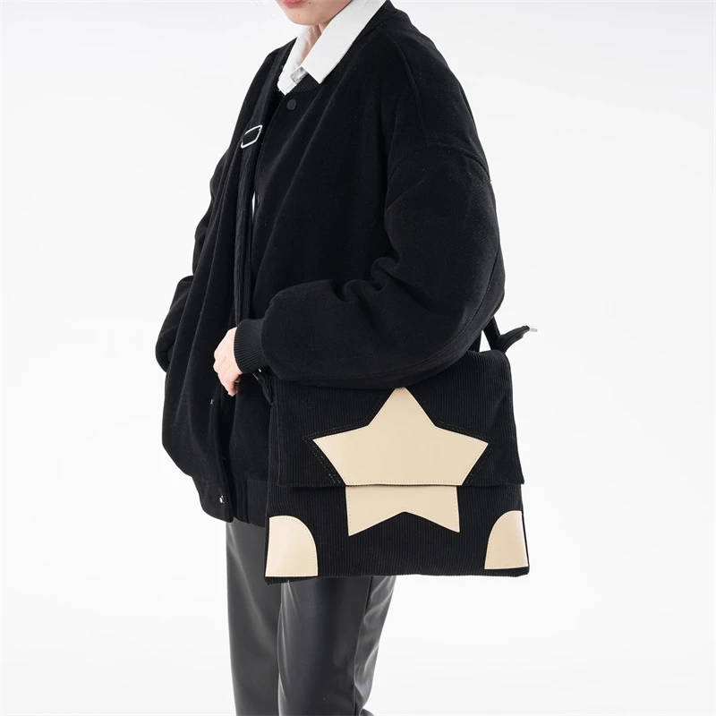 Мужская модная универсальная сумка через плечо Вельветовая Удобная