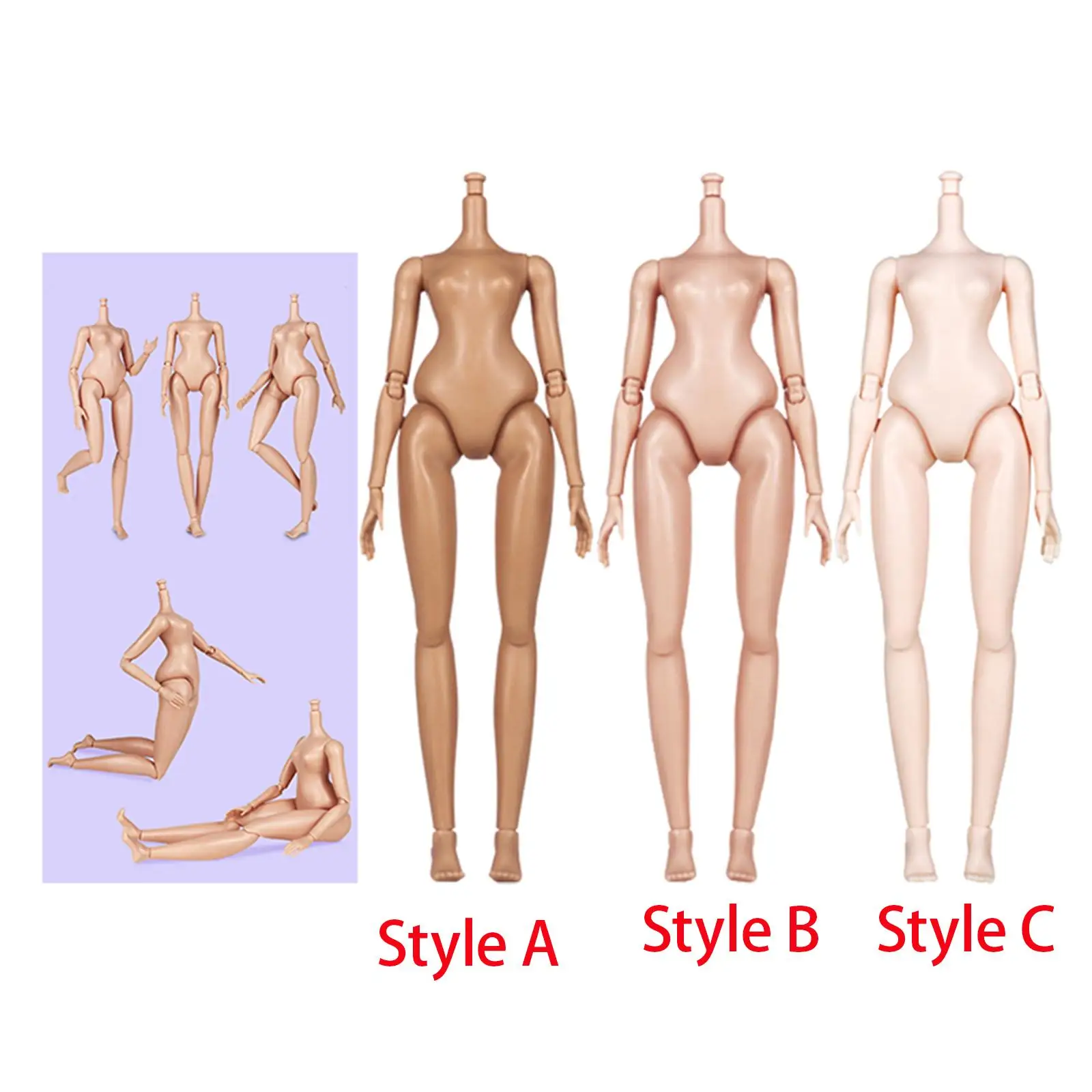 

Action Doll without Head Sculpt 1:6 Scale Nude Action Figure DIY Display