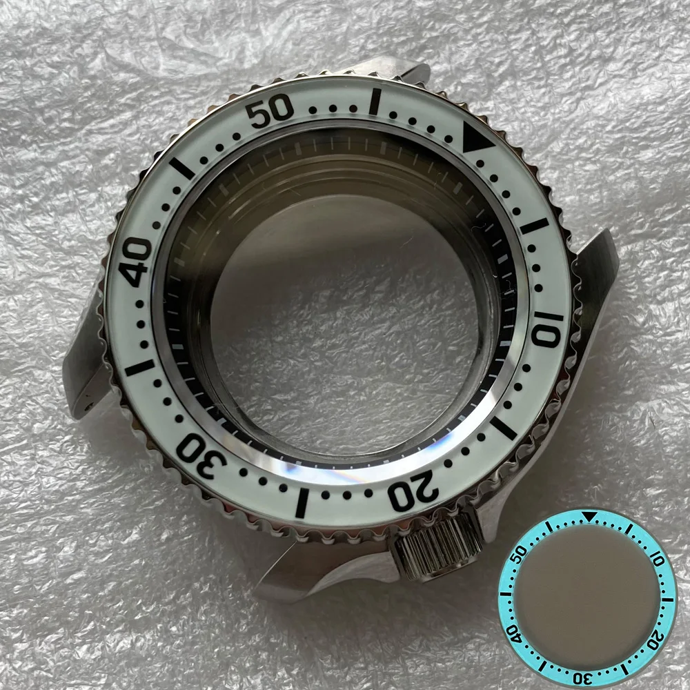 Seiko Modify Parts Solid 42.3mm Stainless Steel SKX007/009 Watch Case Sapphire Full Luminous Bezel Fit NH35/36 Movement 20Bar