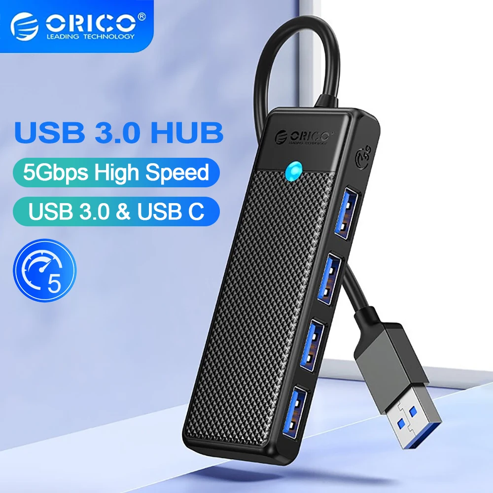 

Usb-разветвитель ORICO женский, Usb-разветвитель с несколькими портами типа C, аксессуары для компьютера, 3.0