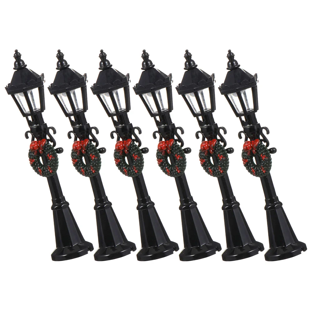 

Railway Train Lamp Post Lights Street Model Mini Accessories Miniature Ornament