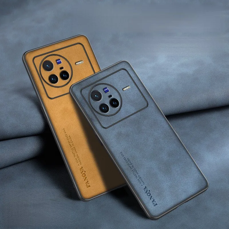 2022 For VIVO X80 Pro Case Luxury PU Leather Camera Full Protective Soft TPU Back Cover For Vivo X80 X80PRO