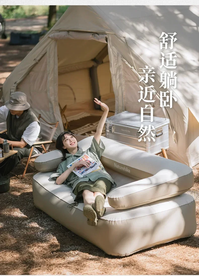 Naturehike Открытый ТПУ Надувной Двойной Диван Кемпинг Плавающая Кровать Ленивая