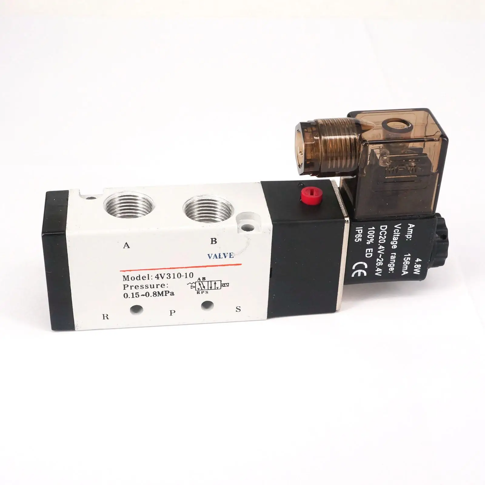 

3/8" BSPT DC12V DC/AC 24V AC36V AC110V AC220V AC380V 5 Ports 2 Positions Pneumatic Air Solenoid Valve 4V310-10