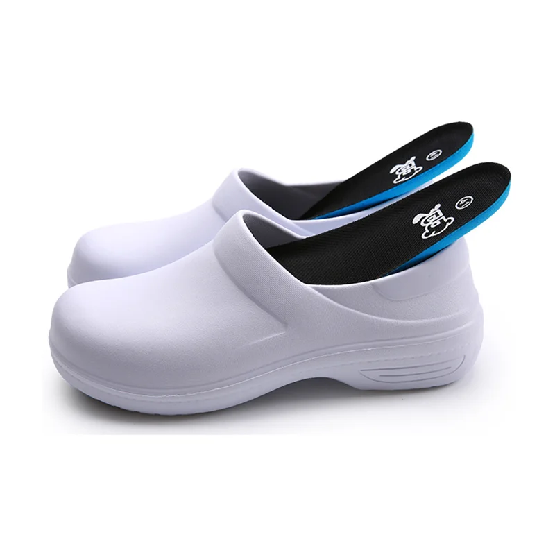 

Unisex Slippers Non-slip Water-proof Oil-proof Kitchen Work Chef Shoes Master Hotel Restaurant Non-lace Slip-on Casual Shoes