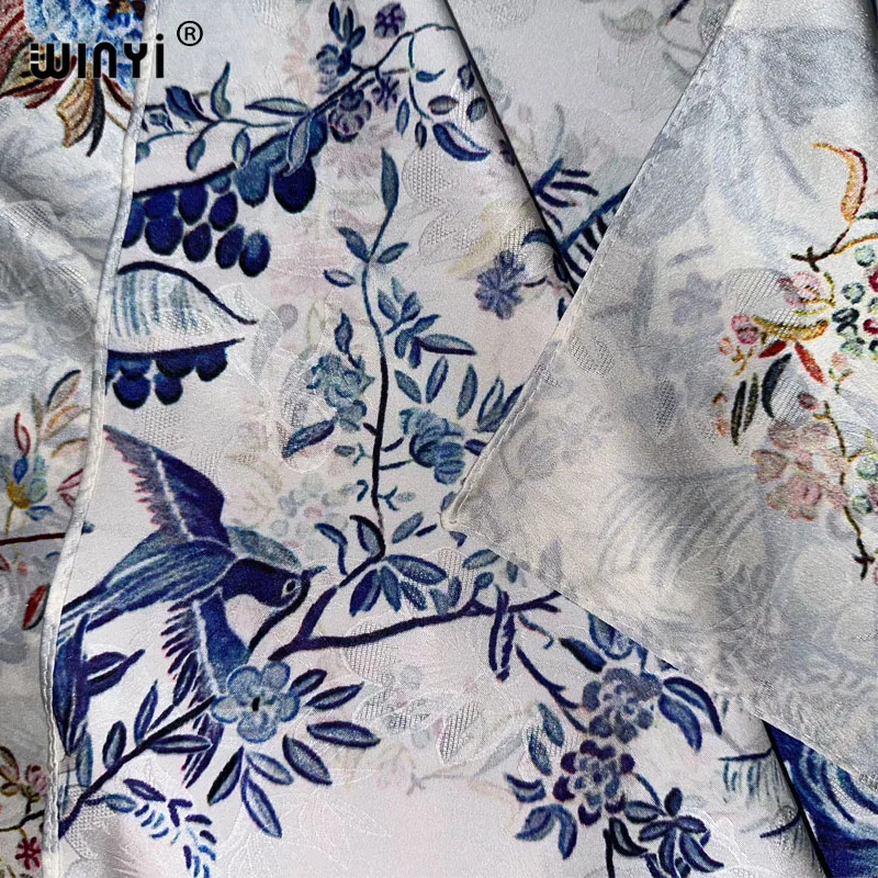 Кафтан WINYI женский с принтом в стиле бохо пляжное макси-платье африканском модное