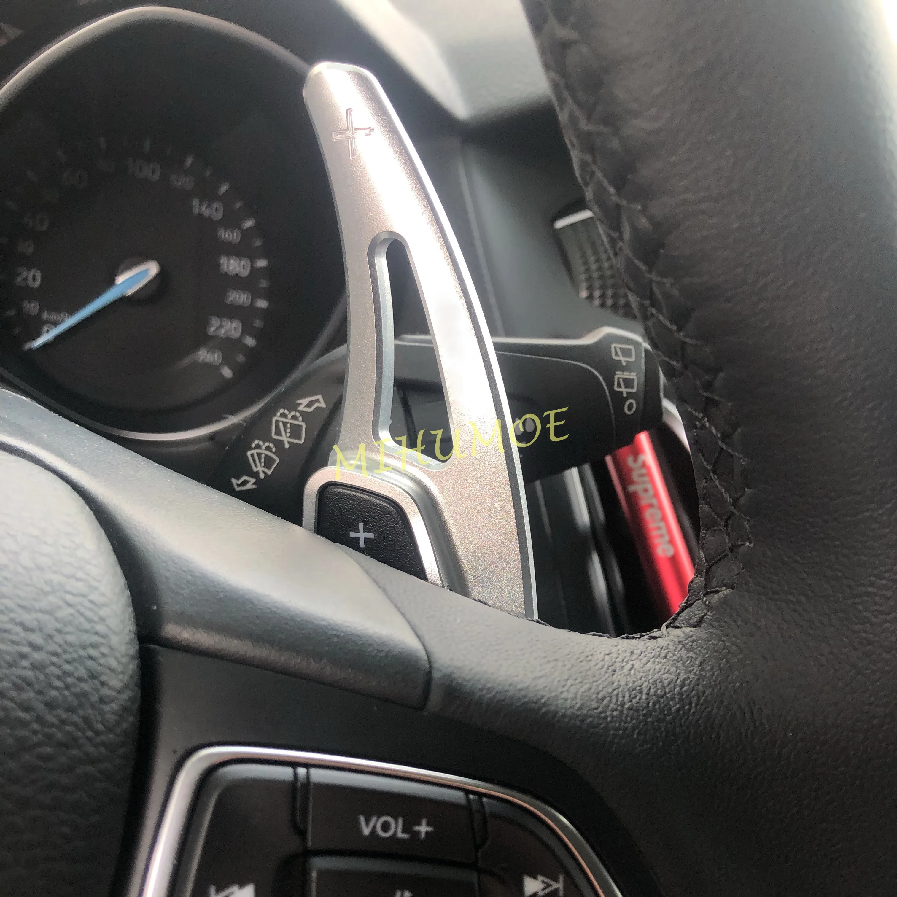 

Aluminium Interior Steering Wheel Paddle Shifter Extension Trims For Ford Focus Kuga EcoSport Escape Silver 2020 2021 2022 2023