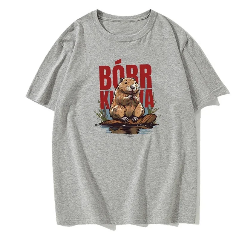 Мужская хлопковая футболка с круглым вырезом в европейском стиле