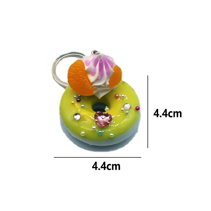 Брелок пончик для пар креативный милый брелок с имитацией хлеба торта еды