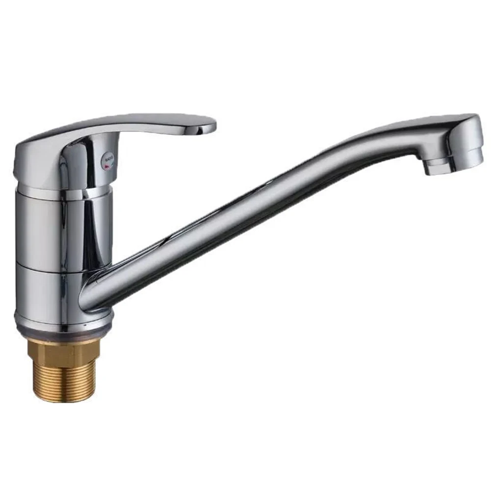 

New Practical Kitchen Faucet Taps Accessories Bathroom Chrome Cold And Hot Water Fittings Polished Replacement