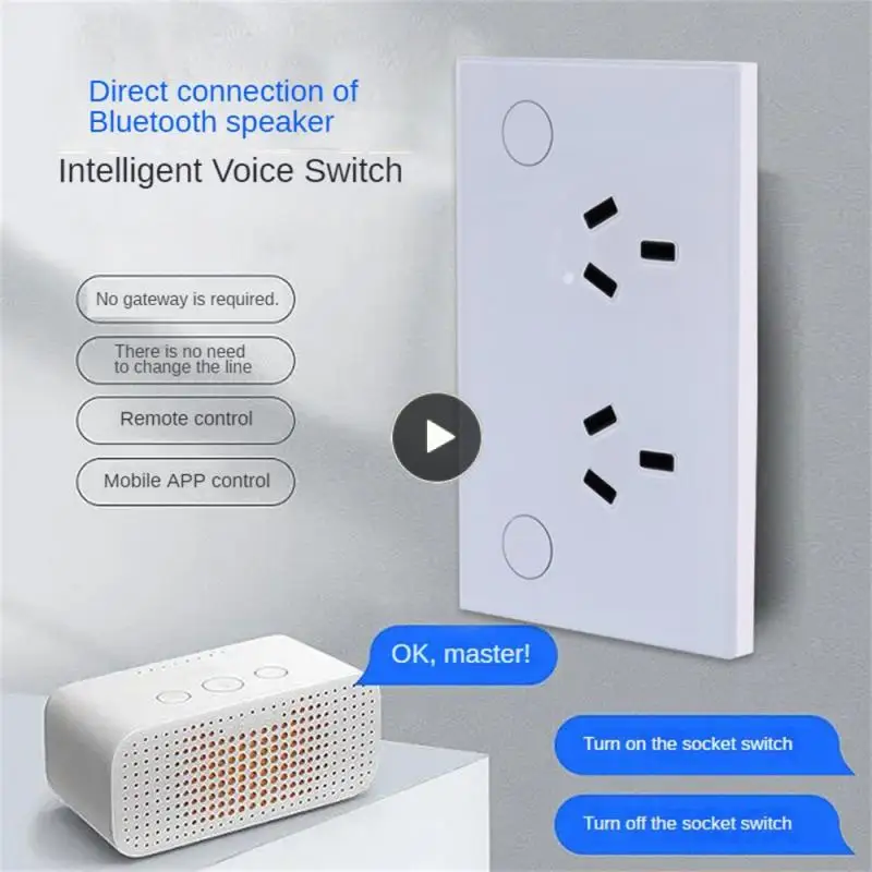 

Умная розетка со стеклянной панелью, 100-240 В, 15 А