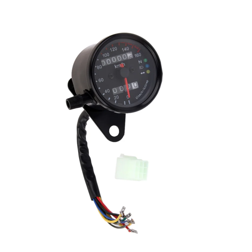

Universal Motorbike Dual Odometer Speedometer Gauge LED Background Light