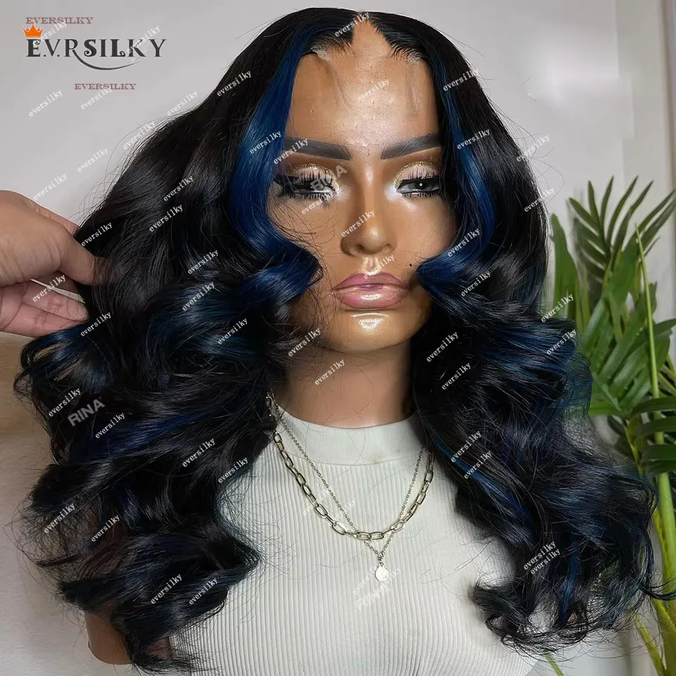 Парик с V-образным вырезом и зажимами/расчески 30 дюймов