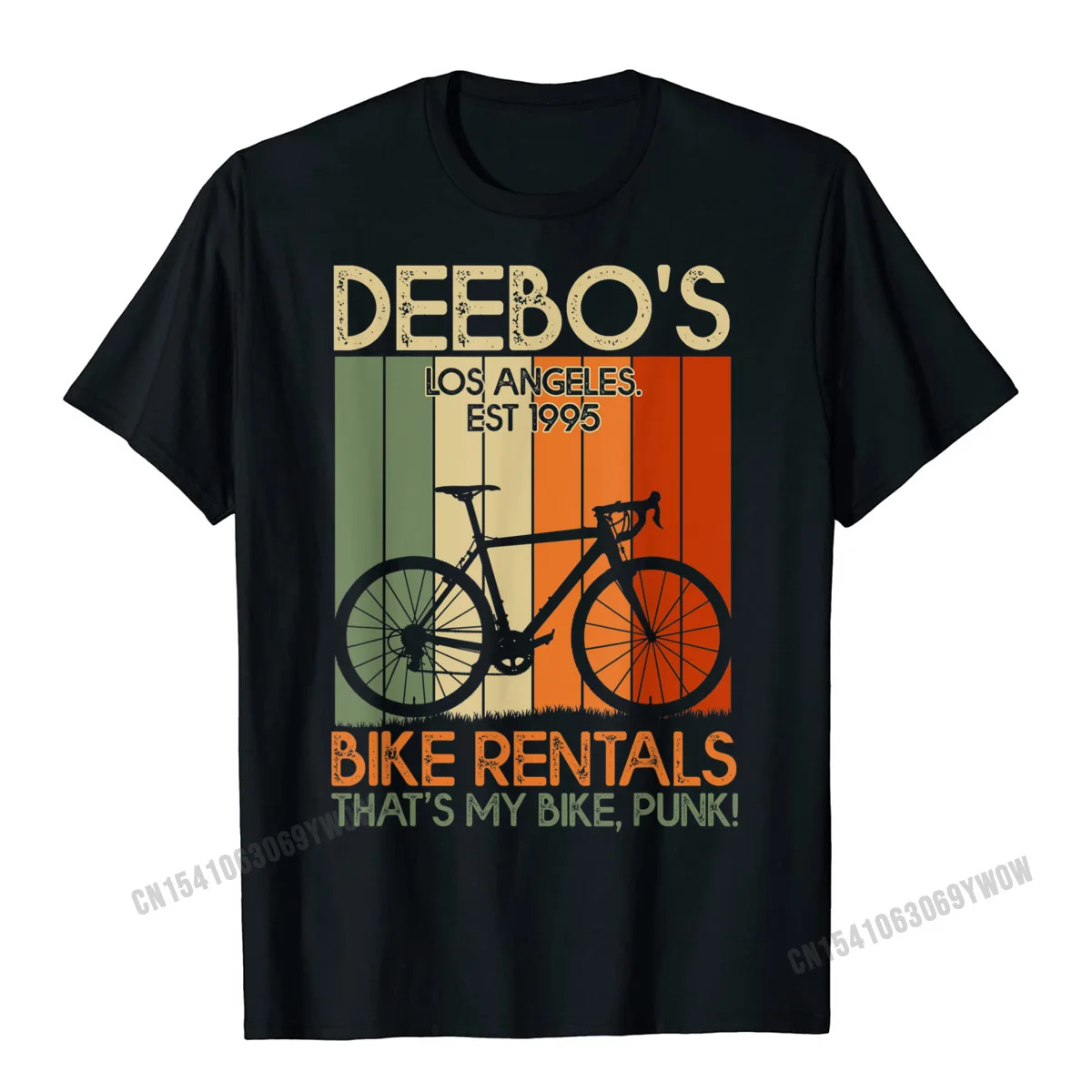 

Vintage Deebos Bike Rentals Funny Bike Rider Gifts T-Shirt Men T Shirts Camisas Casual New Cotton Tops Shirt 3d Printed For Men