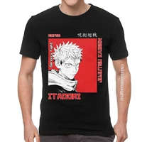jujutsu kaisen yuji itadori tshirt men novelty tee tops cotton oversized t shirt otaku manga anime tshirts men emo men clothes