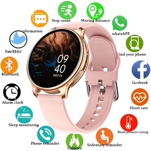 New Woman Smart Watch Women Bluetooth Call for Android Ios Phone Waterproof Sport Fitness Tracker Co