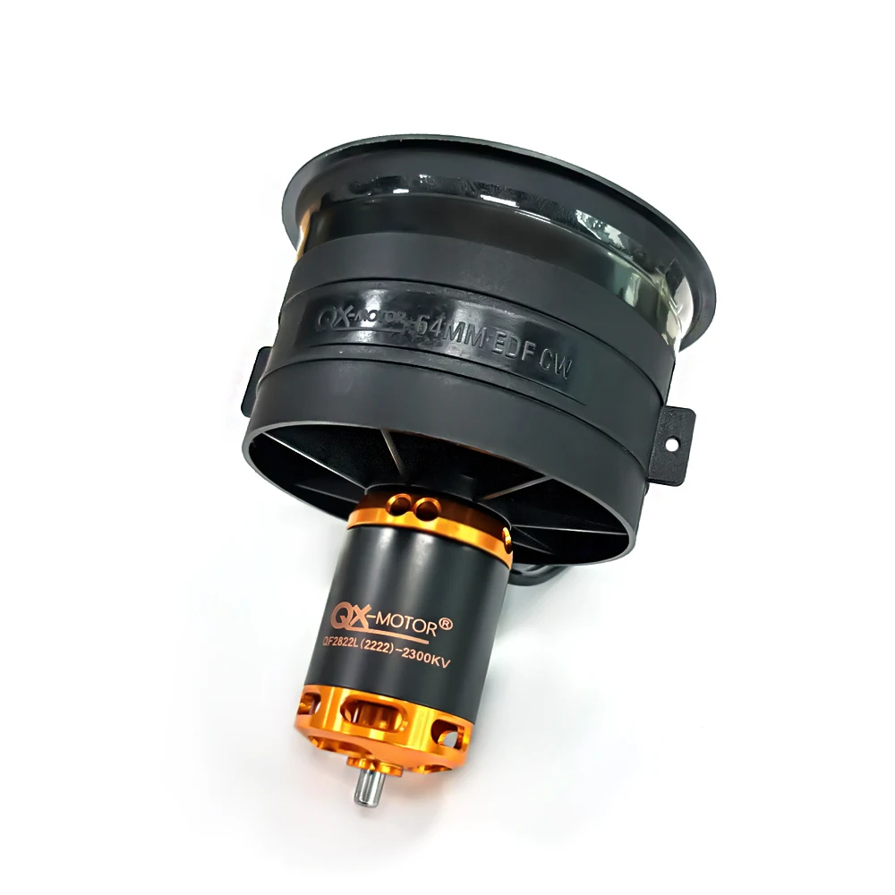 Фото QX-Motor 64 мм EDF 12 лопастей канальный вентилятор CW CCW с бесщеточным двигателем QF2822 2100KV 2300KV 3300KV 4300KV для деталей игрушек RC Jet Plane №2