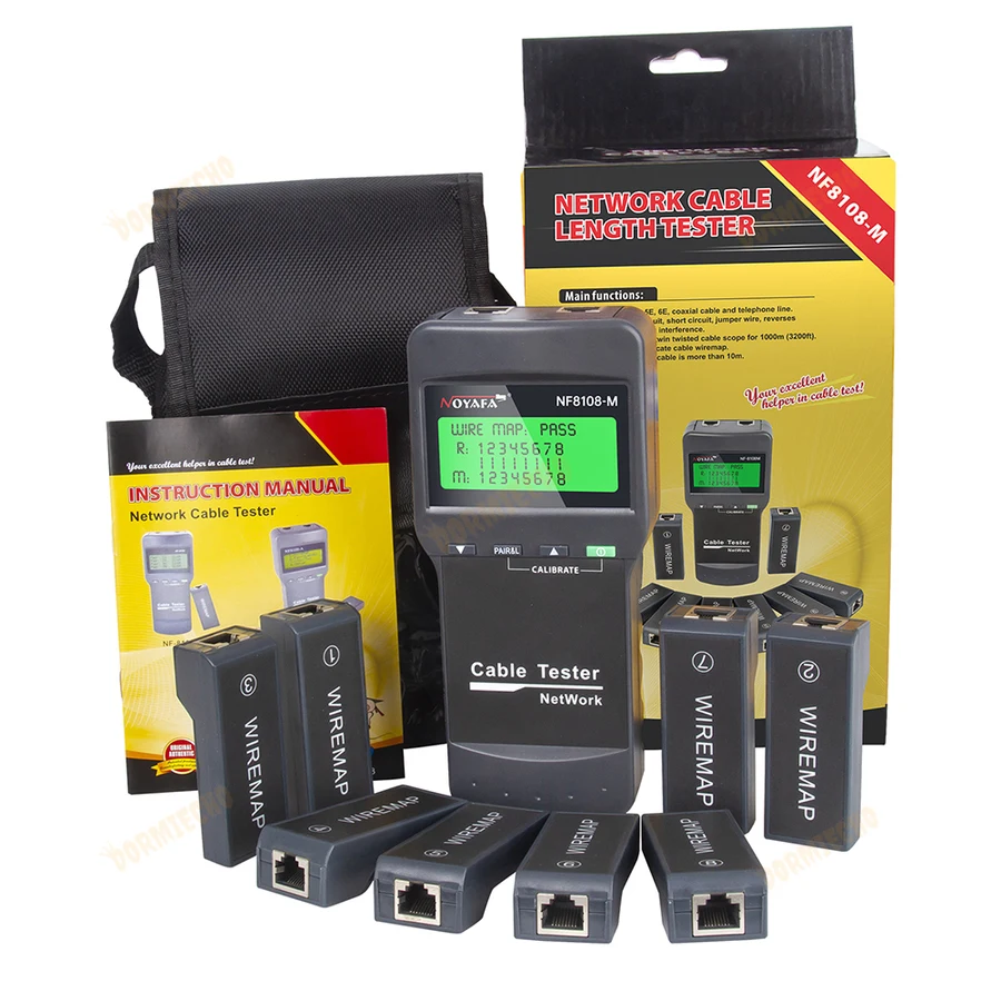 Новое поступление тестер кабеля LAN NF8108M RJ45 5E/6E цифровой сетевой инструмент