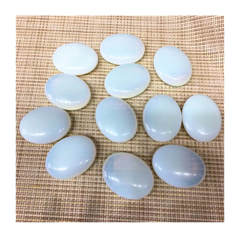 

White Opal Palm Stone Crystal Healing Gemstones For Sale