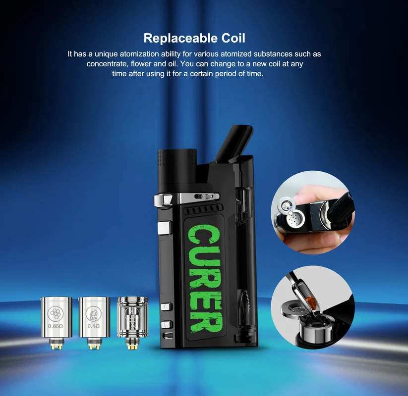 

New three in one set cure kit temperature controlled dry burning cigarette set dry herb vapor