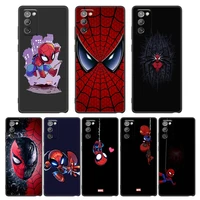 marvel phone case for samsung a10 a20 a30 a40 a50 a60 a70 a90 note 8 9 10 20 ultra 5g soft tpu case anime cartoon spider man