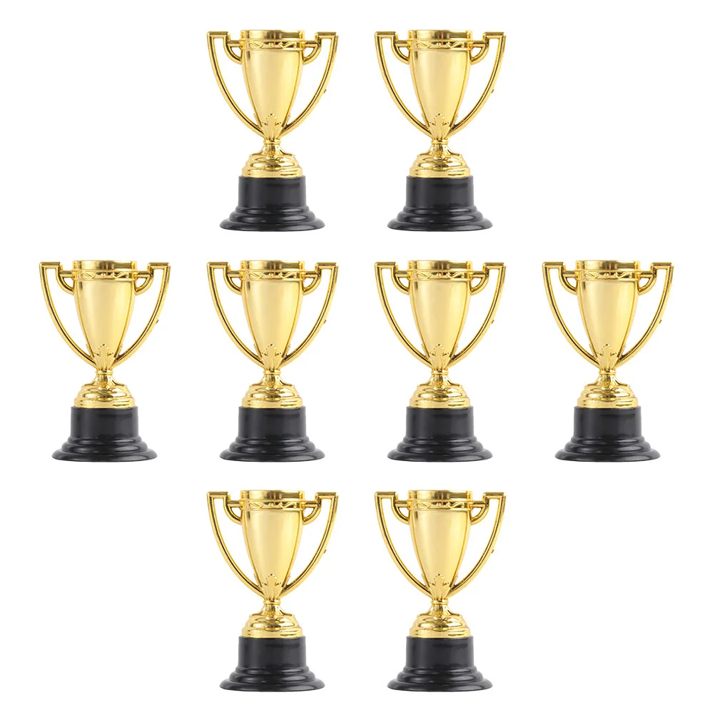 16 Pcs Student Trophy Childrens Toys Plastic Reward Prize Golden Ceremony Statue Cup Award Medals Party
