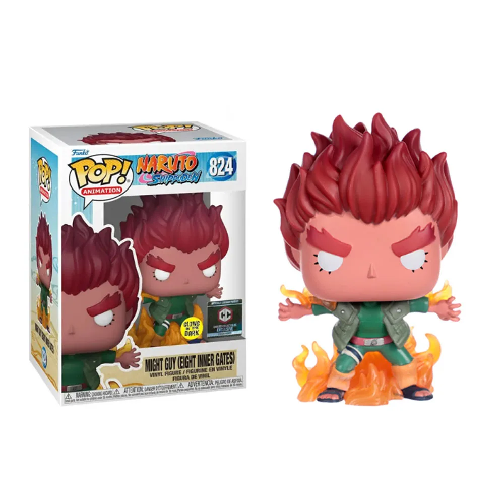 Funko Pop Animation Narutos Рок Ли # 7339 Might Guy (Восемь внутренних ворот) 824 виниловые фигурки