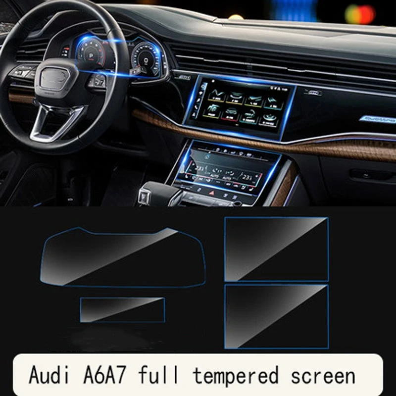 

Для Audi A6 C8 A7 2018-2023: Защитная пленка из закаленного стекла для экрана GPS-навигатора, антицарапийное покрытие