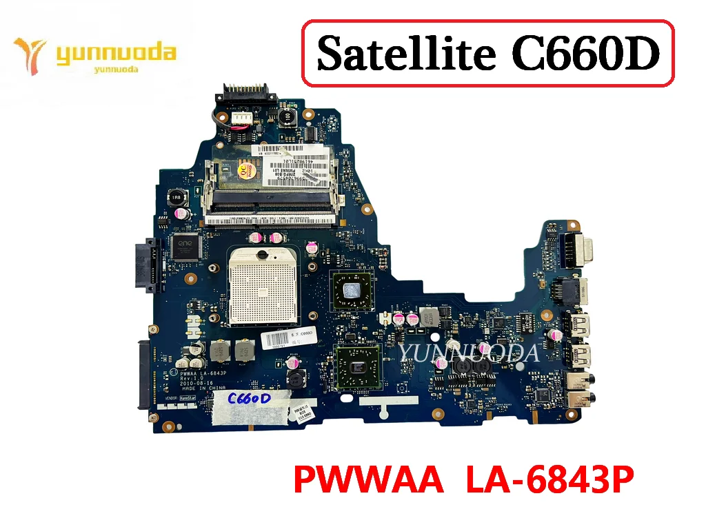 

Original For Toshiba Satellite C660D Laptop Motherboard PWWAA LA-6843P DDR3 100% Tested Free Shipping