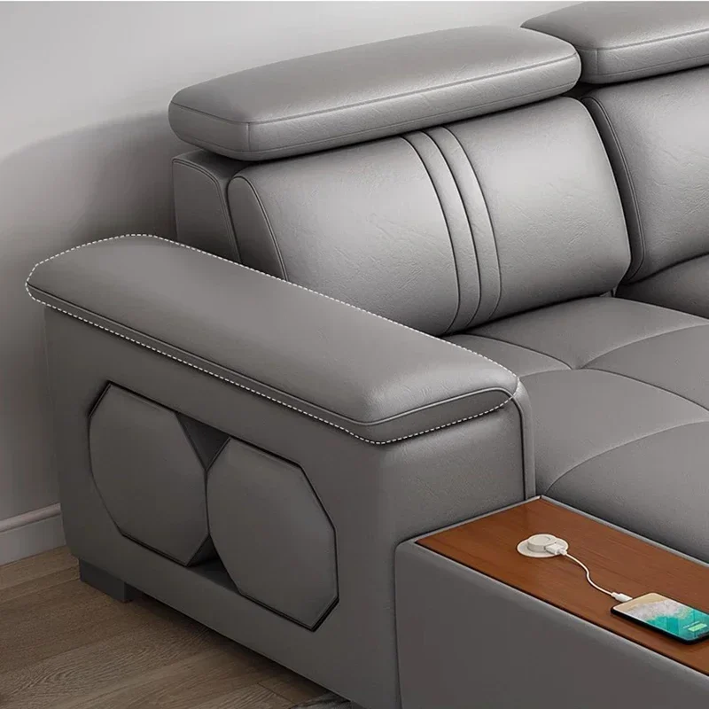 Кожаные раскладные диваны для гостиной роскошные дизайнерские