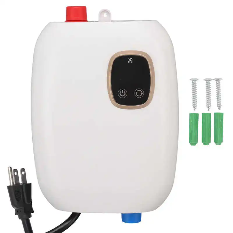 3000W Tankless Electric Water Heater Digital Touch Screen Smart Water Heater with Overheating Protection US Plug 220V