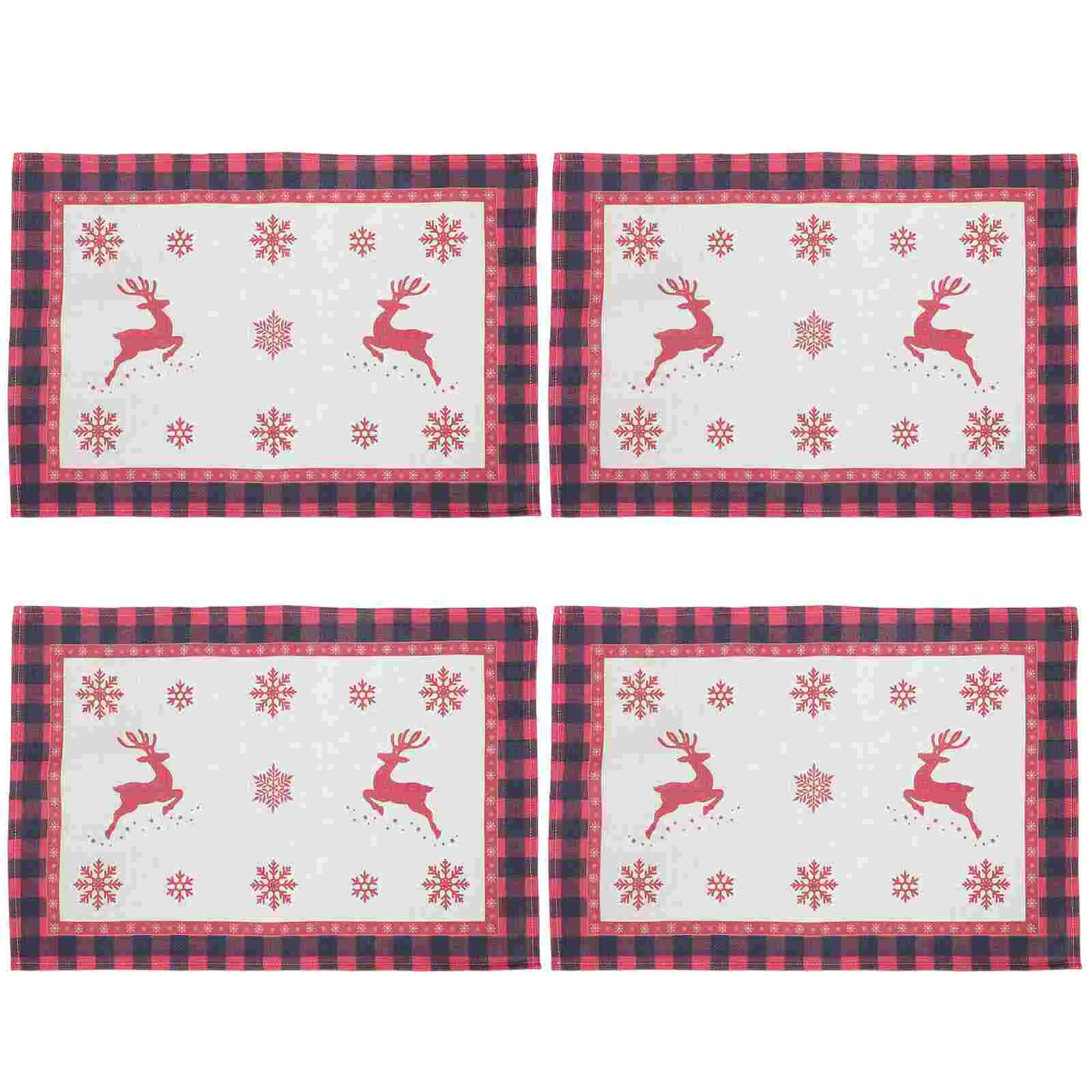 

4pcs Christmas Table Mat Premium High Grade Prime Table Cushion Table Mat for Home