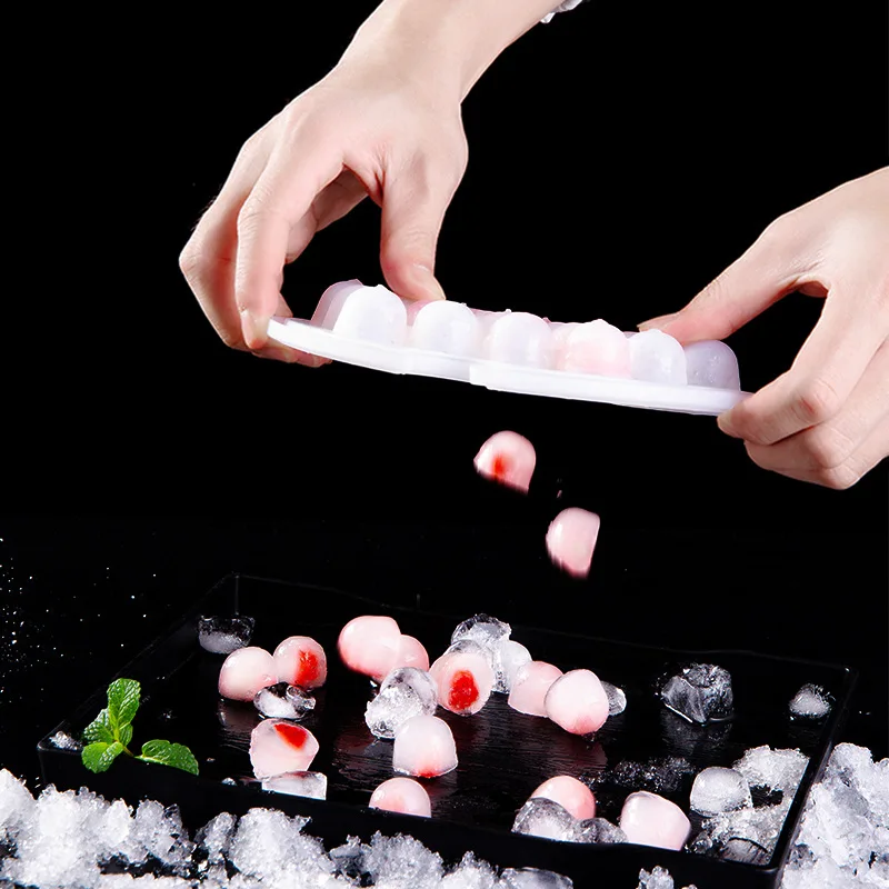 

Creative Round Ice Cube Tray Silicone Ice Hockey Tray Mold Diy Ice Ball Mold Kitchen Tool Cold Drink Maker Mold Household Ice