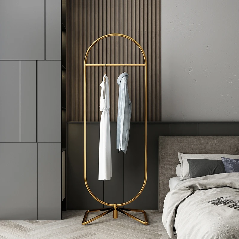 

Luxury Clothes Rack Aesthetic Mental Place Saving Floor Bedroom Clothes Rack Garment Mobiliario De Biblioteca Library Furniture
