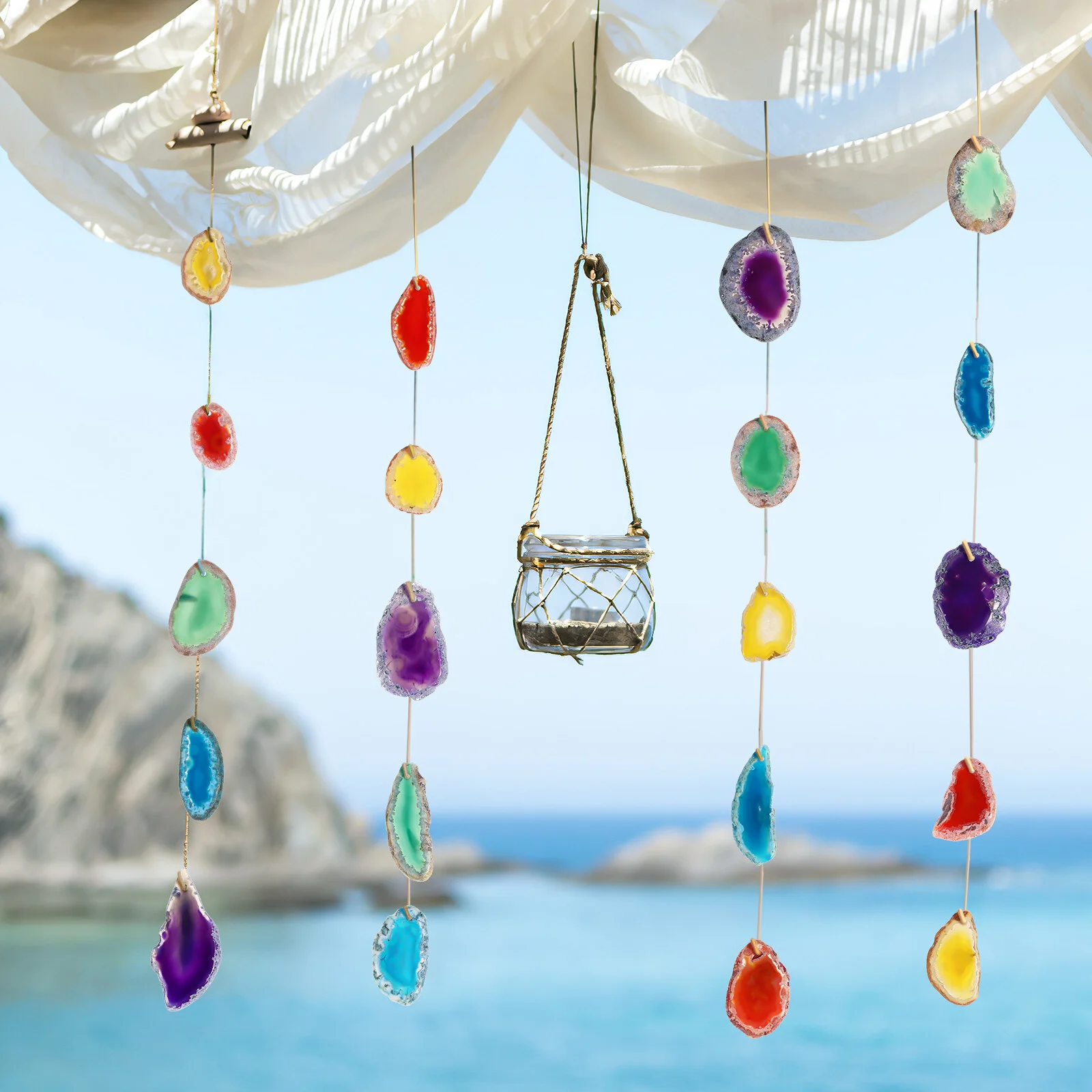 

20 Pcs Pendants For Necklaces Charm Agate Stone Slice Pendants Charms Nonporous Slices