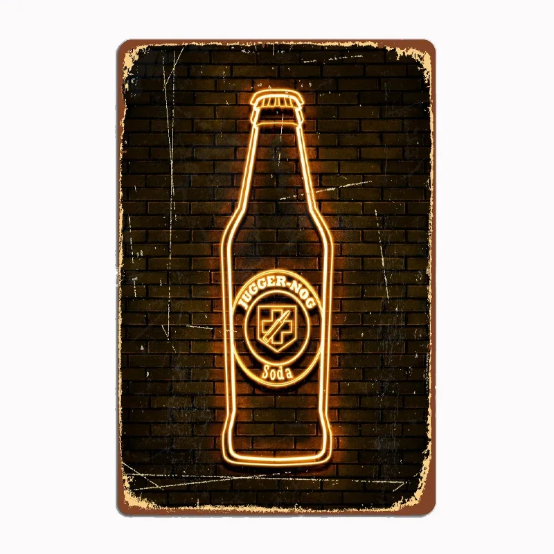 Настенная неоновая металлическая вывеска Jugger-Nog металлический плакат украшение