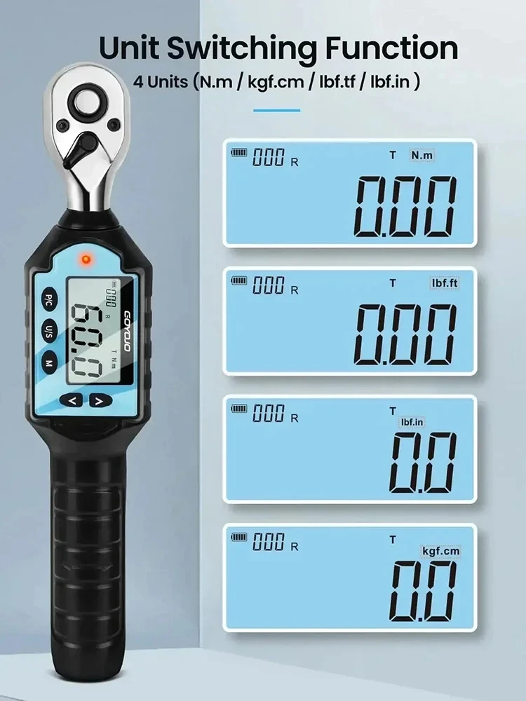 Цифровой динамометрический ключ с предустановленной головкой новый