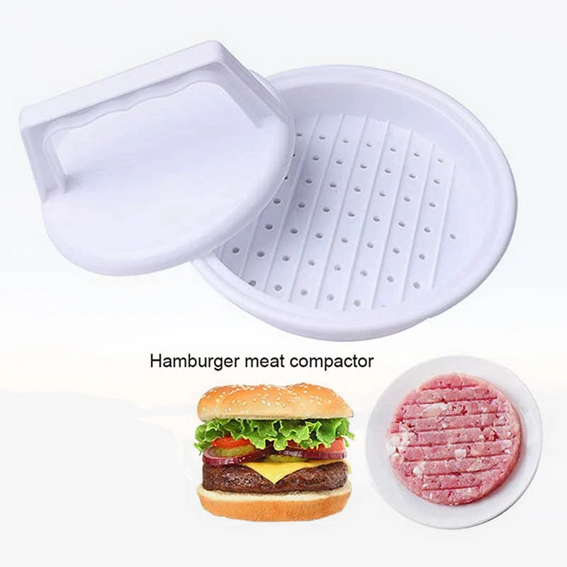 

Burger Press Patty Maker Mold Mould Kitchen Tool Round Shape Hamburger Press Food-Grade Plastic Hamburger Meat Beef Grill 1 Set