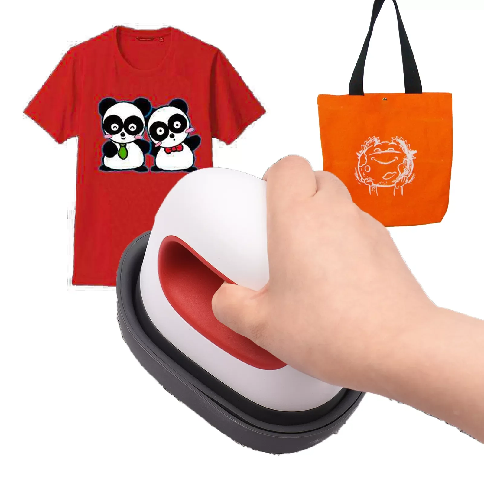 

2022 New Handheld Electric Iron Mini Heat Press Machine Portable Easy Heating Short Sleeve DIY Label Hot Stamping Machine