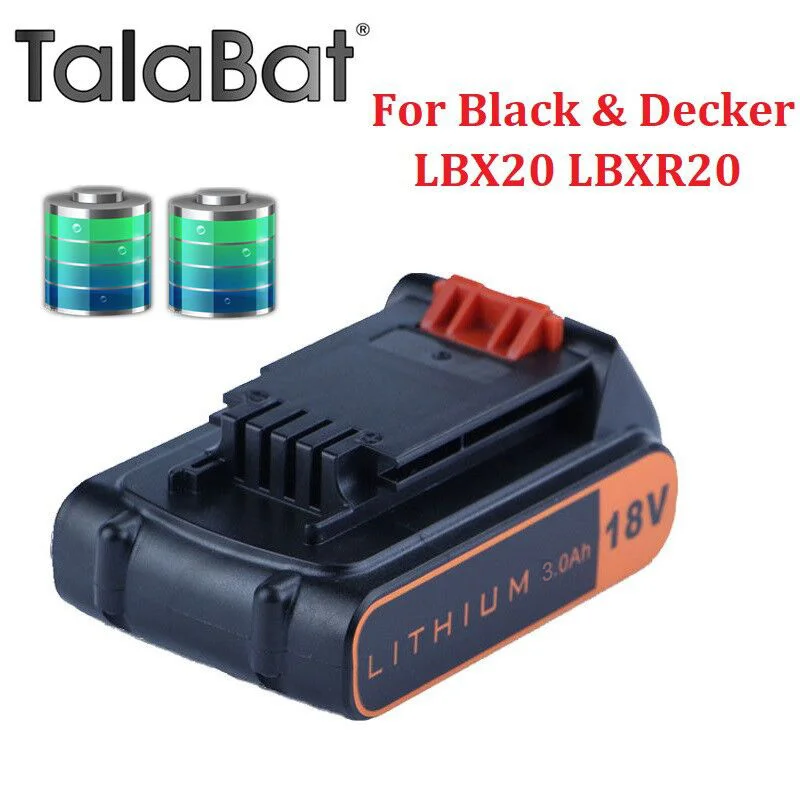 Перезаряжаемая литий-ионная аккумуляторная батарея 18 в/20 в 3000 мАч сменная для BLACK