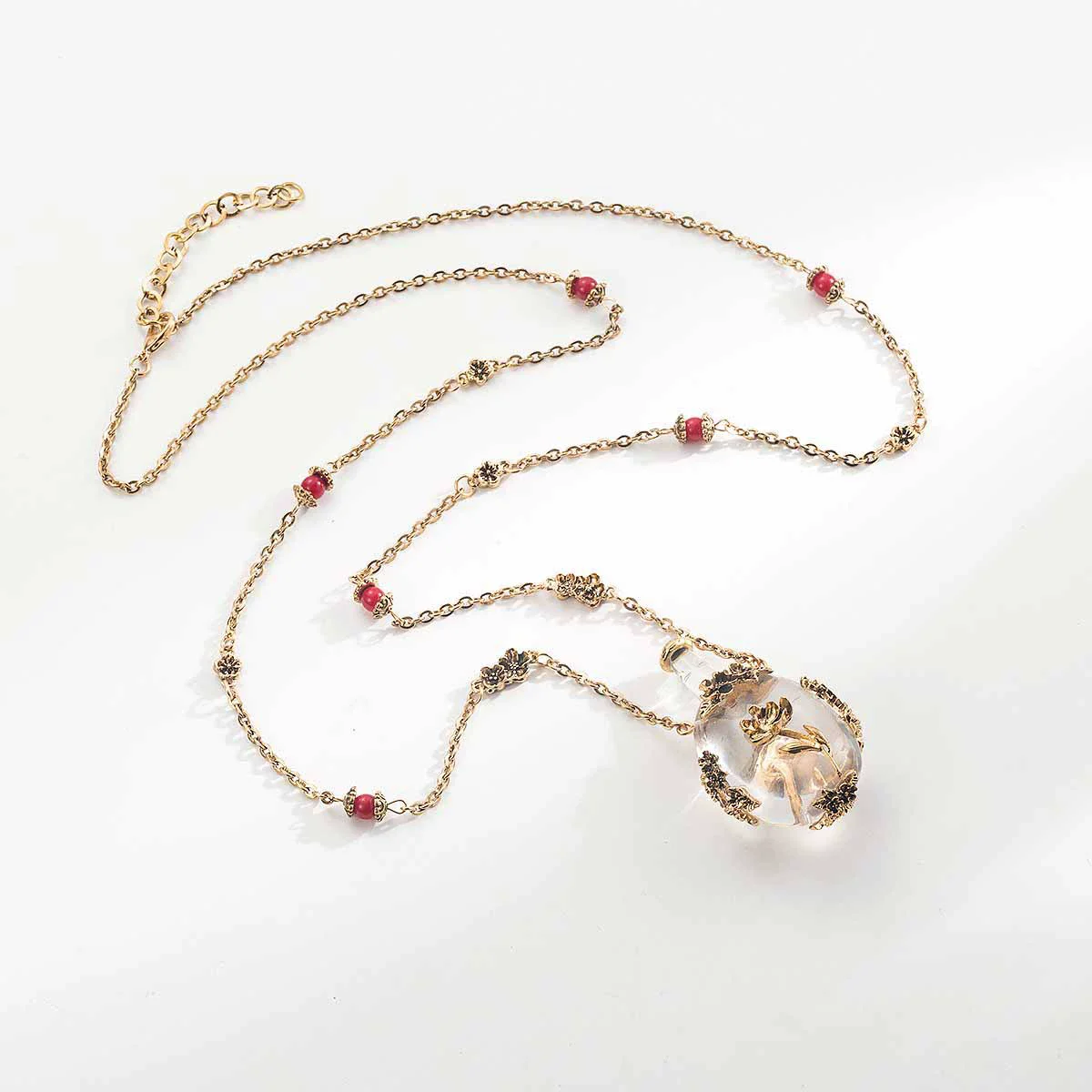 Фото Винтажное ожерелье HANGZHI с подвеской в виде цветка из смолы, длинное, с геометрическим дизайном, креативное украшение-шарм для женщин №4