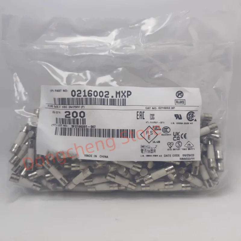 10 шт./лот новые и оригинальные 0216002 .MXP 5*20 Керамическая трубка предохранителя