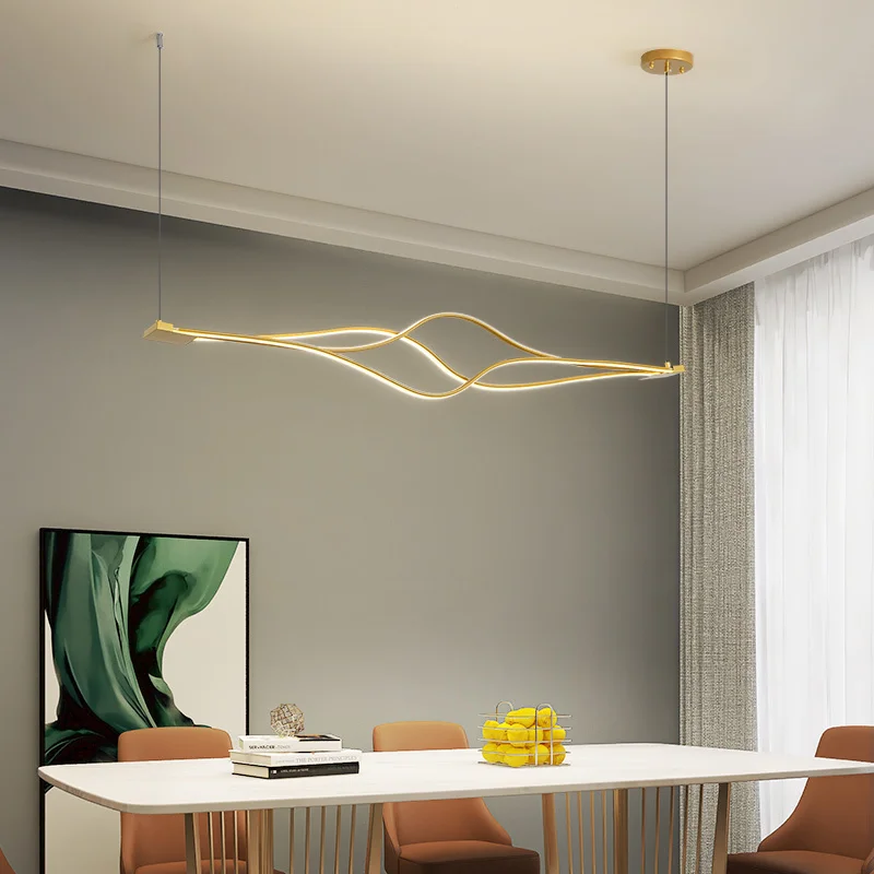 Creative Led Pendant Lights Living Room Modern Minimalist Bedroom Chandelier Wave Staggered Personality Modeling Lighting Light