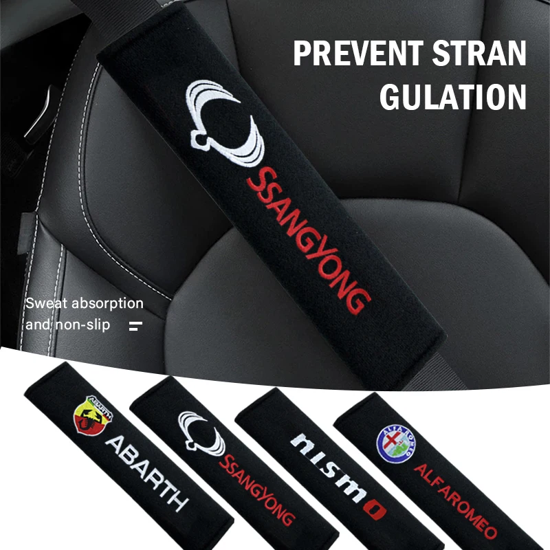 

2pcs Automobile Seat Belt Cover Car Interior Styling Shoulder Protective Padding for Cadillac Renault Hyundai Land Rover Volvo