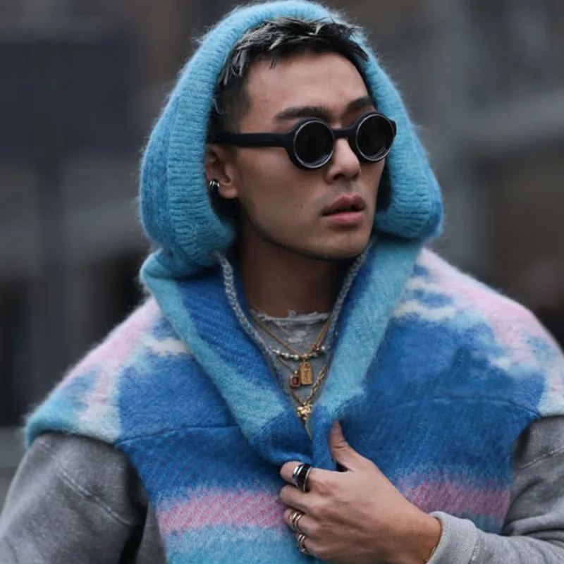 Круглые высококачественные брендовые солнцезащитные очки INS в стиле ретро